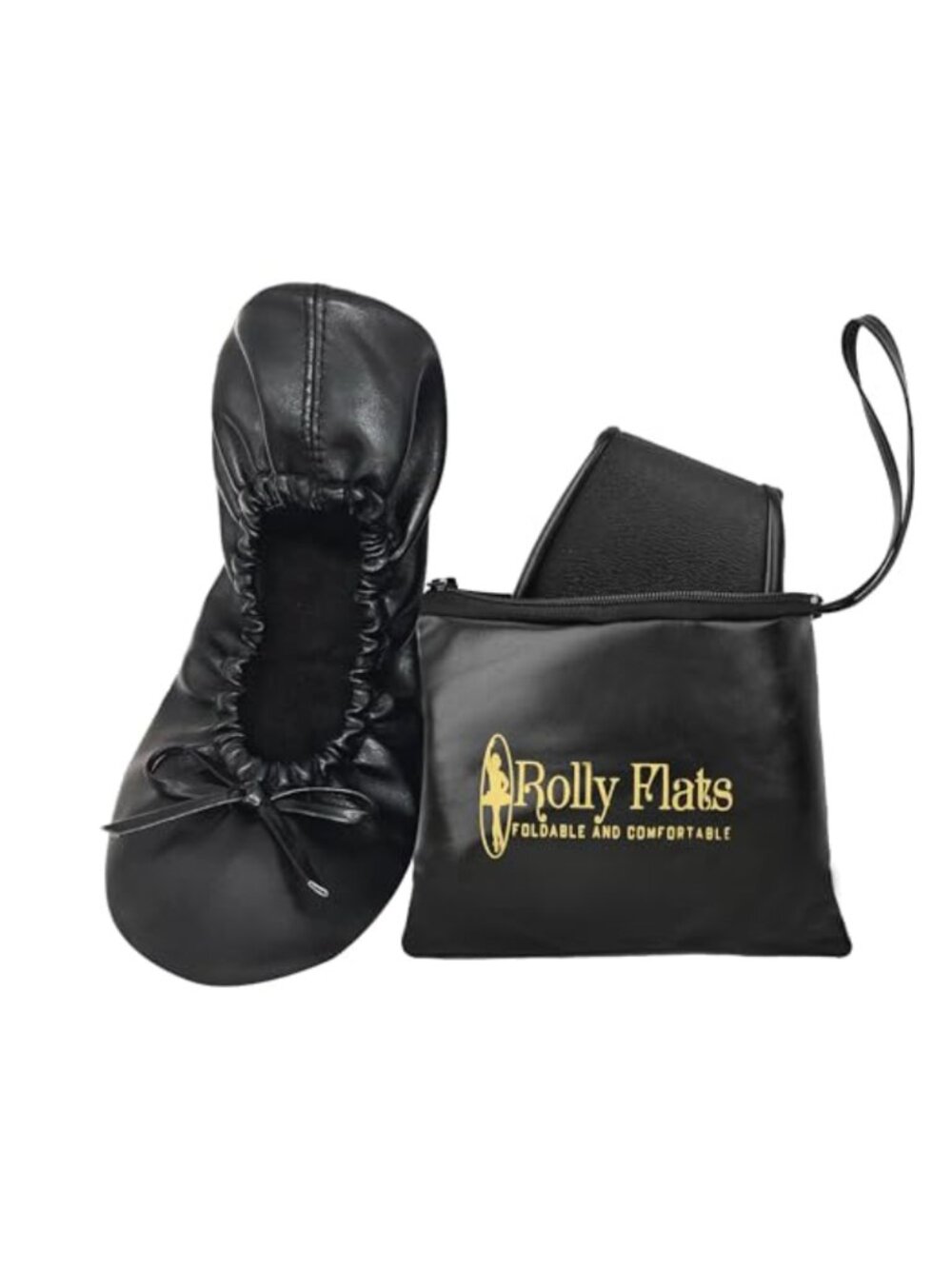 Women's Foldable Ballet Flats Portable Travel Wedding Shoes Roll Up Purse